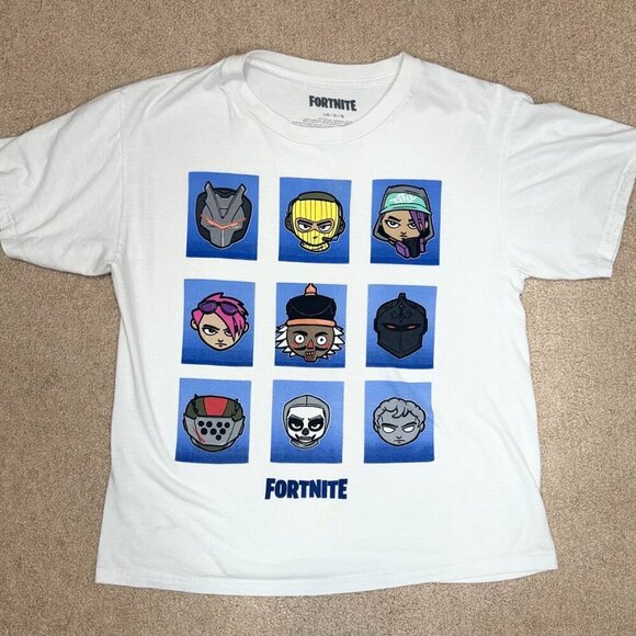 Short Sleeve White Fortnite T-Shirt - Picture 2 of 4